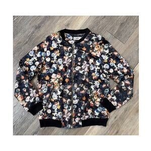 Lark Floral Bomber Jacket Dark Academia Vintage Inspired Statement Zip Large